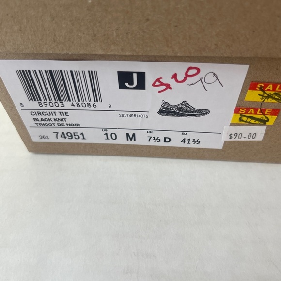 Clarks Cloudsteppers Size 10 Sneaker Circuit Tie Black Knit Womens  NIB - Picture 7 of 7